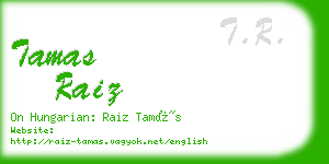 tamas raiz business card